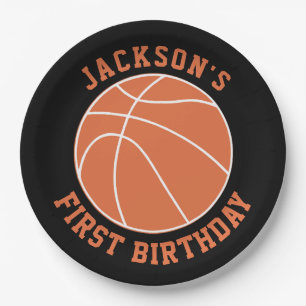 Assiettes En Carton Anniversaire de Basketball