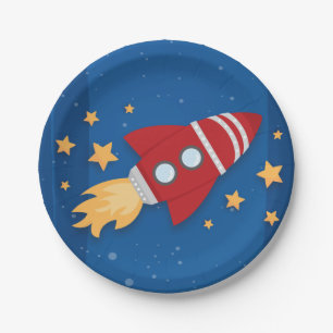 Assiettes En Carton Anniversaire de bateau de Rocket