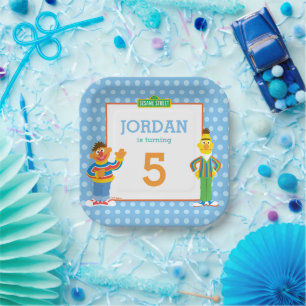 Assiettes En Carton Anniversaire de Bert et Ernie