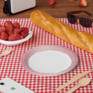 Assiettes En Carton Anniversaire de Bling en or rose