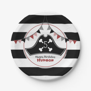 Assiettes En Carton Anniversaire de casquette de pirate