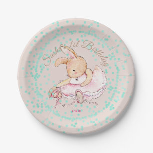 Assiettes En Carton Anniversaire de confettis d'Aqua d'animaux de