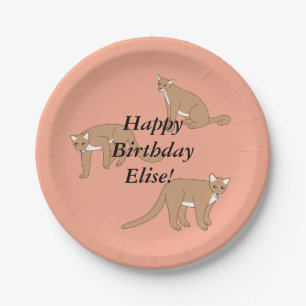 Assiettes En Carton Anniversaire de Cougar