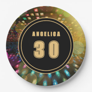 Assiettes En Carton Anniversaire de Disco