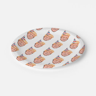 ASSIETTES EN CARTON ANNIVERSAIRE DE DONALD TRUMP