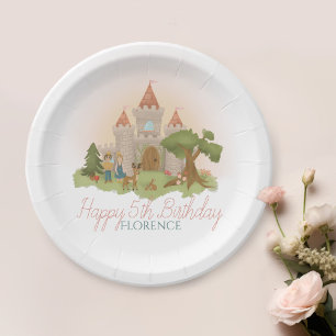Assiettes En Carton Anniversaire de enfant de château de filles Magica