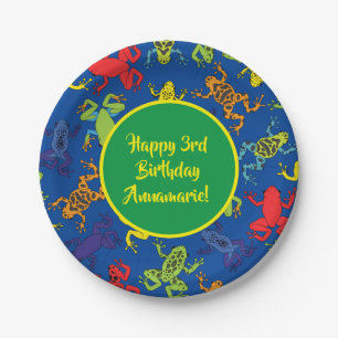 Assiettes En Carton Anniversaire de enfant de grenouilles arborescente