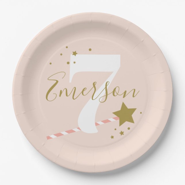Assiettes En Carton Anniversaire de enfant de la princesse (Devant)