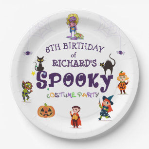 Assiettes En Carton Anniversaire de enfant du costume d'Halloween éffr