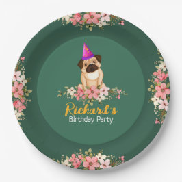 Assiettes En Carton Anniversaire de enfant floral mignon