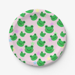 Assiettes En Carton Anniversaire de enfant Party Cute Frog