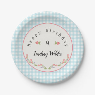 Assiettes En Carton Anniversaire de fille de prairie