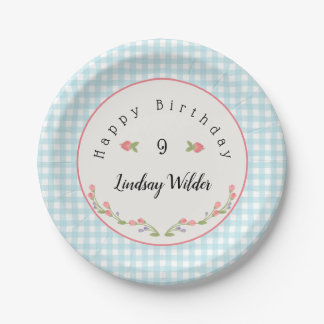 Assiettes En Carton Anniversaire de fille de prairie