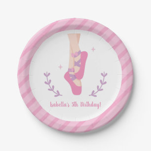 Assiettes En Carton Anniversaire de filles de chaussures de ballerine