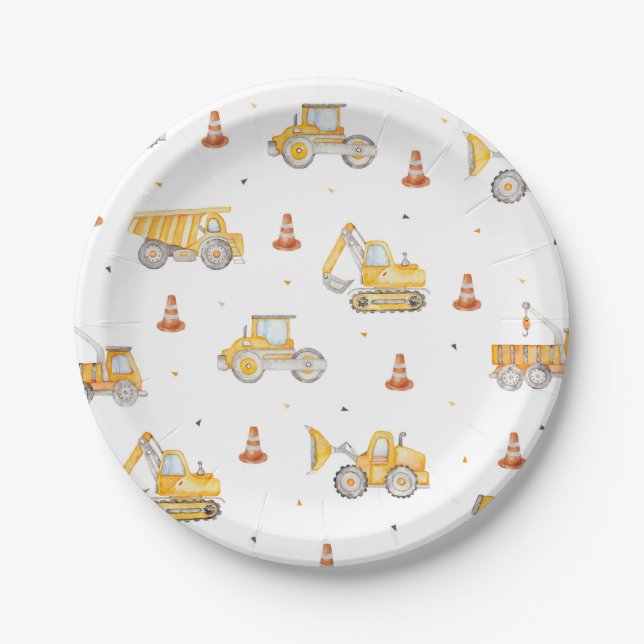 Assiettes En Carton Anniversaire de la construction (Devant)