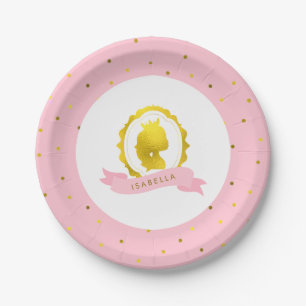 Assiettes En Carton Anniversaire de la princesse rose Cameo