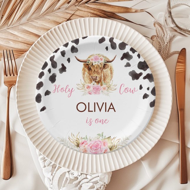 Assiettes En Carton Anniversaire de la vache Highland (Créateur téléchargé)
