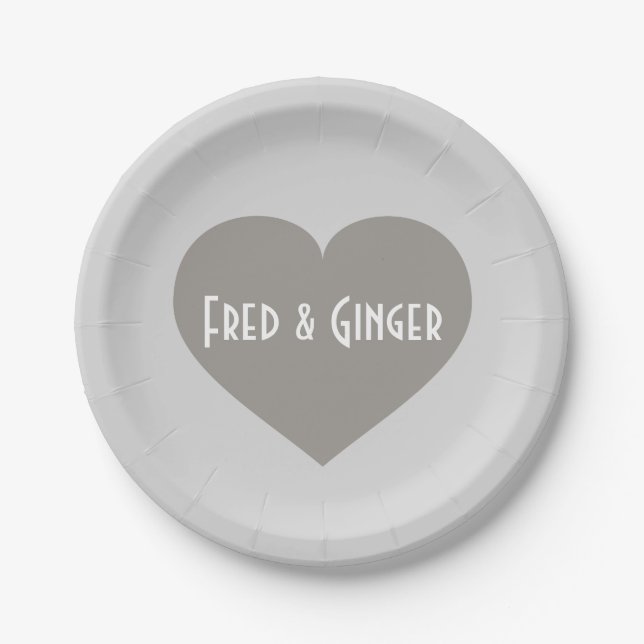 Assiettes En Carton Anniversaire de l'argent (Devant)