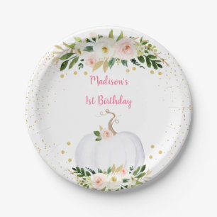 Assiettes En Carton Anniversaire de l'or rose petit Citrouille
