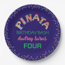Assiettes En Carton Anniversaire de Pinata Bash