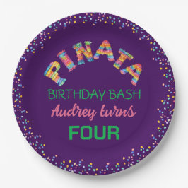 Assiettes En Carton Anniversaire de Pinata Bash