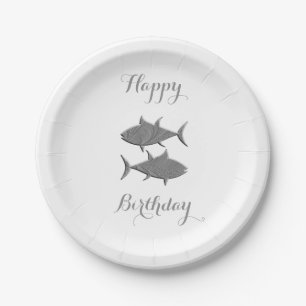 Assiettes En Carton Anniversaire de Pisces Zodiac