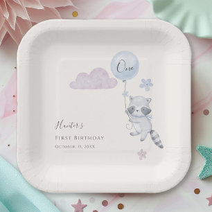 Assiettes En Carton Anniversaire de premier anniversaire de garçon de