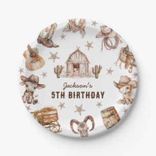 Assiettes En Carton Anniversaire des enfants cow-boy de Rodéo