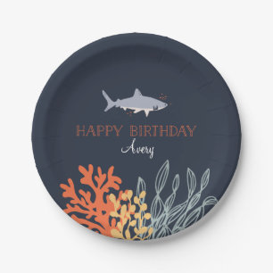 Assiettes En Carton Anniversaire d'espèce marine