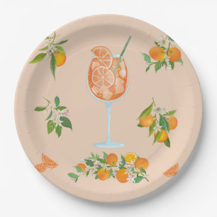 Assiettes En Carton Anniversaire d'été Spritz