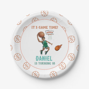 Assiettes En Carton Anniversaire du basket-ball