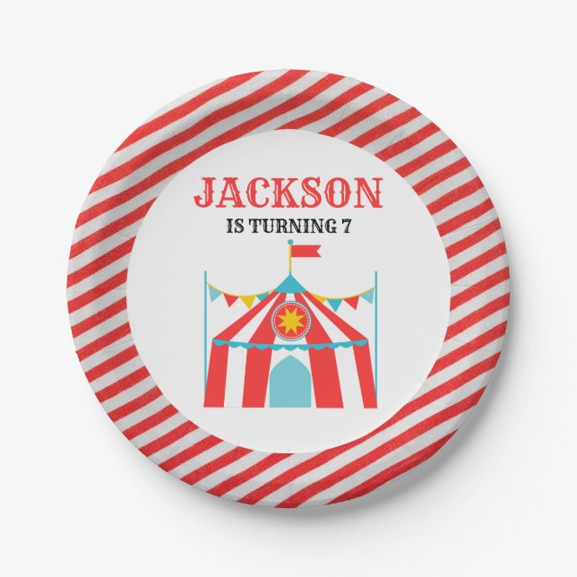 Assiettes En Carton Anniversaire du Carnaval (Devant)