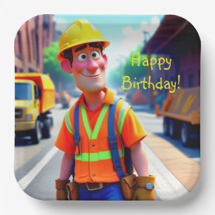 Assiettes En Carton Anniversaire du chantier