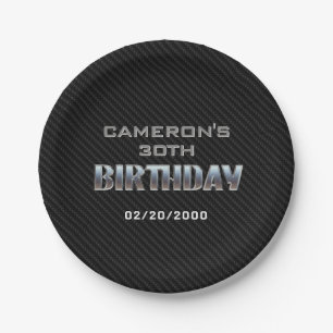 Assiettes En Carton Anniversaire du garçon masculin