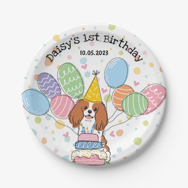Assiettes En Carton Anniversaire du roi Charles Charles Cavalier Blenh (Devant)