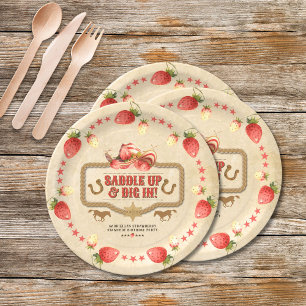 Assiettes En Carton Anniversaire du Stampede fraise