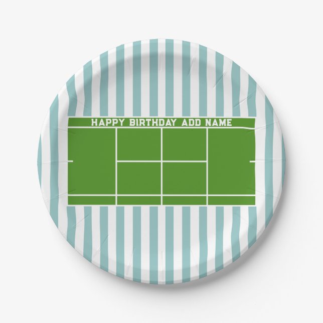 Assiettes En Carton Anniversaire du tennis (Devant)