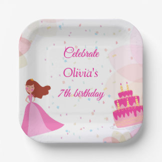 Assiettes En Carton Anniversaire d'une élégante princesse Disney