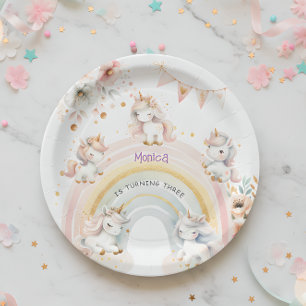 Assiettes En Carton Anniversaire enfant licorne pastel magie capricieu