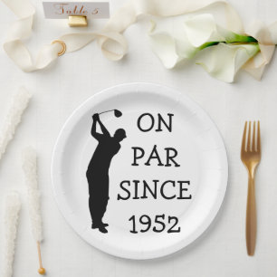 Assiettes En Carton Anniversaire Golfer Funny 70e heureux papa Par