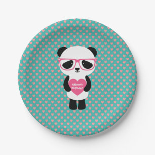 Assiettes En Carton Anniversaire mignon de panda