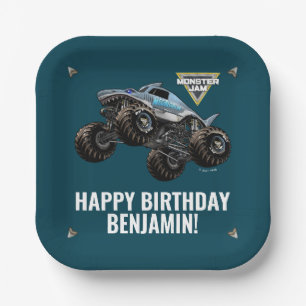 Assiettes En Carton Anniversaire Monster Jam Megalodon