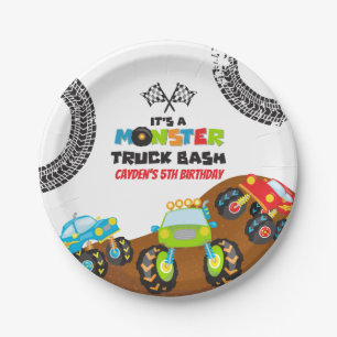 Assiettes En Carton Anniversaire Monster Trucks