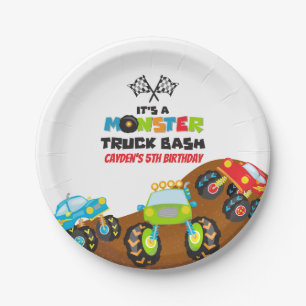 Assiettes En Carton Anniversaire Monster Trucks