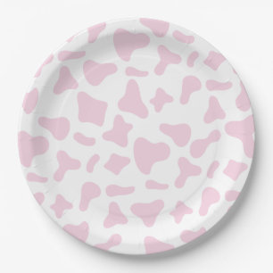 Assiettes En Carton Anniversaire occidental impression vache rose Rode