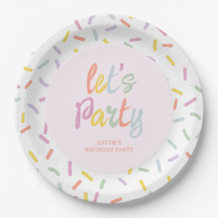 Assiettes En Carton Anniversaire Paillettes Pastel