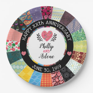 Assiettes En Carton Anniversaire personnalisé, Motif de la surface com