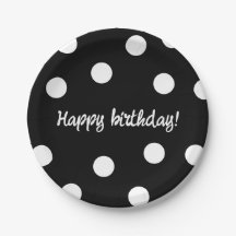 Anniversaire personnalisé noir et blanc