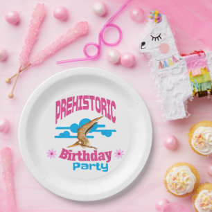 Assiettes En Carton Anniversaire Préhistorique Drôle Ptérodactyle