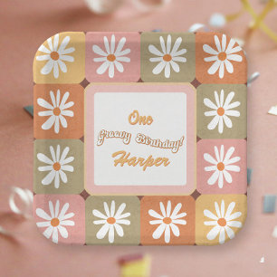 Assiettes En Carton Anniversaire super Hippie rétro 60s les années 70 